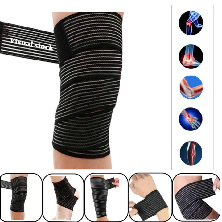 Faixa de compressão para joelhos multiuso faixa elástica anatômica academia musculação ginástica