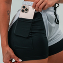 kit 3 Shorts Feminino Academia Bermuda dupla Fitness Com bolso e compressão Corrida Caminhada treino