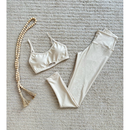 Conjunto Fitness Feminino Micro Canelado – Top + Calça Legging