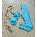 Conjunto Fitness Feminino Micro Canelado – Top + Calça Legging