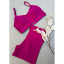 Conjunto Fitness Feminino Micro Canelado – Top + Short