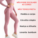 Kit 3 Calça Legging Feminina Empina Bumbum Fitness Modeladora Academia Treino Cós Alto Cintura Alta