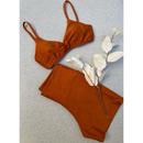 Conjunto Fitness Feminino Micro Canelado – Top com Bojo + Short