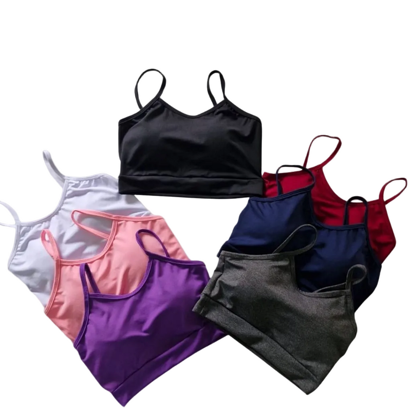 Kit 2 Tops Alcinha Academia Treino Fitness Forro duplo Bojo Removível