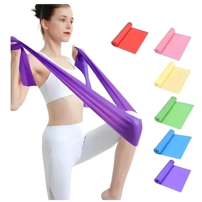 Faixa Elástica Para Exercício de Yoga e Alongamento 150cm mingstore