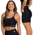 Conjunto Short e Top Academia Cintura Alta Suplex