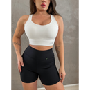 Top Esportivo Azyt Regulável Alta Sustentação Versátil e Costas Com Alças Cruzadas Fecho De Sutiã
